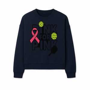 Drink for Pink Pickleball Fundraiser T-Shirt | Breast Cancer Awareness Sports Apparel - Sweatshirt 1758685036843.jpg