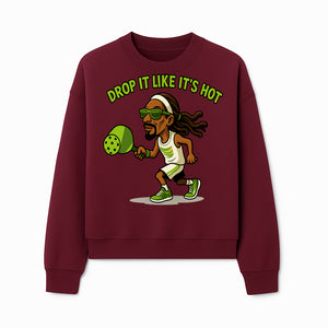 Funny Pickleball T-Shirt, 'Drop It Like It's Hot' Sports Graphic Tee, Gift for Pickleball Lovers, Activewear in Green - Sweatshirt 1758685037096.jpg