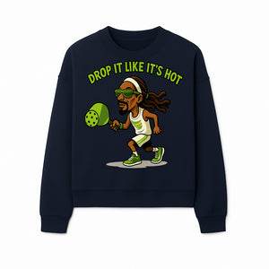 Funny Pickleball T-Shirt, 'Drop It Like It's Hot' Sports Graphic Tee, Gift for Pickleball Lovers, Activewear in Green - Sweatshirt 1758685037203.jpg