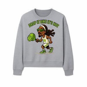 Funny Pickleball T-Shirt, 'Drop It Like It's Hot' Sports Graphic Tee, Gift for Pickleball Lovers, Activewear in Green - Sweatshirt 1758685037496.jpg