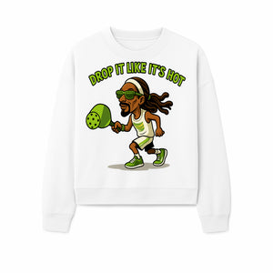Funny Pickleball T-Shirt, 'Drop It Like It's Hot' Sports Graphic Tee, Gift for Pickleball Lovers, Activewear in Green - Sweatshirt 1758685037638.jpg