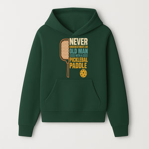Never Underestimate an Old Man with a Pickleball Paddle - Funny Pickleball T-shirt Gift for Players and Seniors - Hoodie 1758685038547.jpg