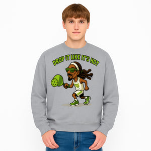 Funny Pickleball T-Shirt, 'Drop It Like It's Hot' Sports Graphic Tee, Gift for Pickleball Lovers, Activewear in Green - Sweatshirt 1758685038761.jpg