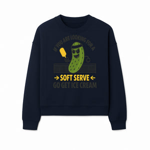 Funny Pickle Soft Serve Ice Cream Sign, Unique Foodie Decor, Kitchen Wall Art, Quirky Home Decoration, Gifts for Ice Cream Lovers - Sweatshirt 1758685039183.jpg