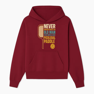 Never Underestimate an Old Man with a Pickleball Paddle - Funny Pickleball T-shirt Gift for Players and Seniors - Hoodie 1758685039233.jpg