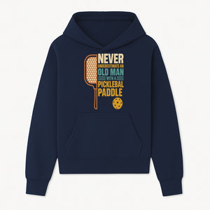 Never Underestimate an Old Man with a Pickleball Paddle - Funny Pickleball T-shirt Gift for Players and Seniors - Hoodie 1758685039373.jpg