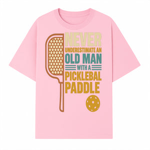 Never Underestimate an Old Man with a Pickleball Paddle - Funny Pickleball T-shirt Gift for Players and Seniors - T-shirt 1758685042061.jpg