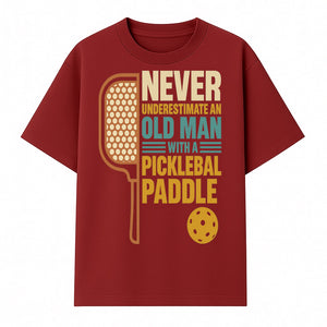 Never Underestimate an Old Man with a Pickleball Paddle - Funny Pickleball T-shirt Gift for Players and Seniors - T-shirt 1758685042239.jpg