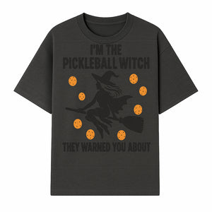 Pickleball Witch Halloween T-Shirt - Funny Sports Costume Gift for Pickleball Players - Halloween Party Apparel - T-shirt 1758685042640.jpg