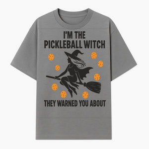 Pickleball Witch Halloween T-Shirt - Funny Sports Costume Gift for Pickleball Players - Halloween Party Apparel - T-shirt 1758685042903.jpg