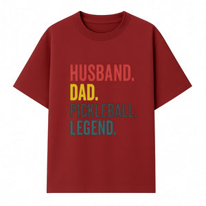 Husband Dad Pickleball Legend T-Shirt | Funny Gift for Dad | Sports Enthusiast Tee | Unisex Casual Wear - T-shirt 1758685043030.jpg