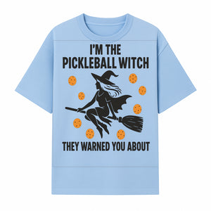 Pickleball Witch Halloween T-Shirt - Funny Sports Costume Gift for Pickleball Players - Halloween Party Apparel - T-shirt 1758685043050.jpg