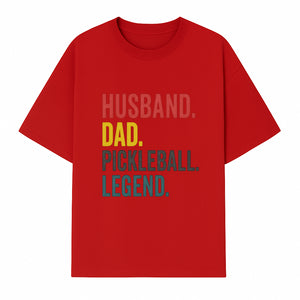 Husband Dad Pickleball Legend T-Shirt | Funny Gift for Dad | Sports Enthusiast Tee | Unisex Casual Wear - T-shirt 1758685043276.jpg