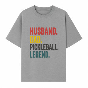 Husband Dad Pickleball Legend T-Shirt | Funny Gift for Dad | Sports Enthusiast Tee | Unisex Casual Wear - T-shirt 1758685043415.jpg