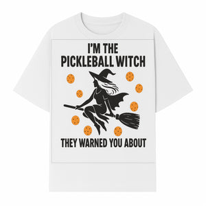 Pickleball Witch Halloween T-Shirt - Funny Sports Costume Gift for Pickleball Players - Halloween Party Apparel - T-shirt 1758685043950.jpg