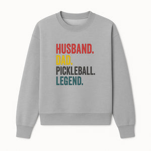 Husband Dad Pickleball Legend T-Shirt | Funny Gift for Dad | Sports Enthusiast Tee | Unisex Casual Wear - Sweatshirt 1758685044938.jpg