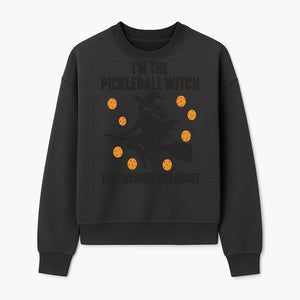 Pickleball Witch Halloween T-Shirt - Funny Sports Costume Gift for Pickleball Players - Halloween Party Apparel - Sweatshirt 1758685045650.jpg