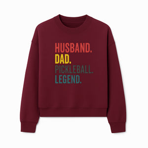 Husband Dad Pickleball Legend T-Shirt | Funny Gift for Dad | Sports Enthusiast Tee | Unisex Casual Wear - Sweatshirt 1758685045918.jpg