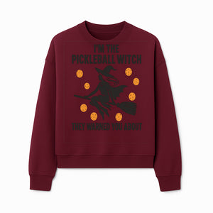 Pickleball Witch Halloween T-Shirt - Funny Sports Costume Gift for Pickleball Players - Halloween Party Apparel - Sweatshirt 1758685046382.jpg