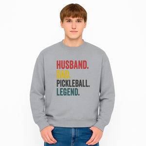 Husband Dad Pickleball Legend T-Shirt | Funny Gift for Dad | Sports Enthusiast Tee | Unisex Casual Wear - Sweatshirt 1758685047656.jpg