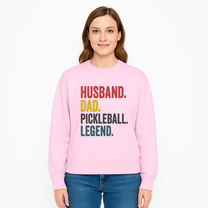 Husband Dad Pickleball Legend T-Shirt | Funny Gift for Dad | Sports Enthusiast Tee | Unisex Casual Wear - Sweatshirt 1758685047771.jpg