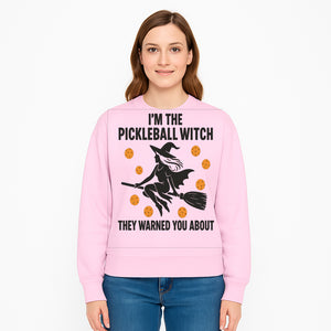 Pickleball Witch Halloween T-Shirt - Funny Sports Costume Gift for Pickleball Players - Halloween Party Apparel - Sweatshirt 1758685048154.jpg