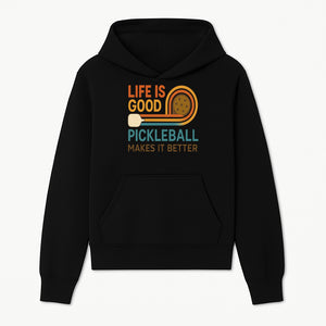 Life is Good Pickleball Makes It Better T-Shirt | Fun Sports Tee | Pickleball Lover Gift | Casual Wear - Hoodie 1758685048670.jpg