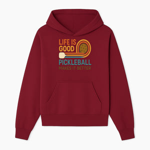 Life is Good Pickleball Makes It Better T-Shirt | Fun Sports Tee | Pickleball Lover Gift | Casual Wear - Hoodie 1758685049508.jpg