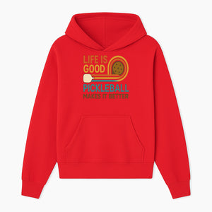 Life is Good Pickleball Makes It Better T-Shirt | Fun Sports Tee | Pickleball Lover Gift | Casual Wear - Hoodie 1758685049788.jpg