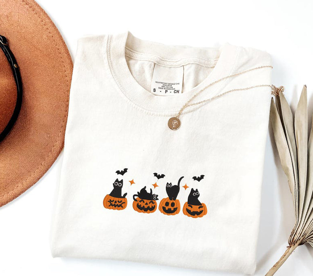 Halloween Cat Pumpkin Embroidery Sweatshirtcute Black Cat  Pumpkin Teefall Apparelcozy Fall Fashioncat Lovers Halloween 1758701261712.jpg