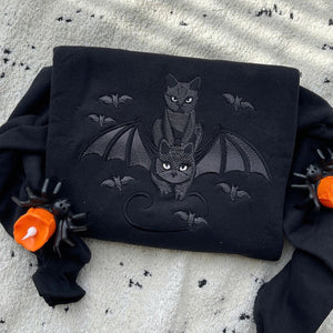 Embroidered Halloween Black Cat Sweatshirt Halloween Teebats Shirt Dark Humor Gothic Style Bat Teetop Cat Lover Gifttrendy Spooky Season 1758705505074.jpg