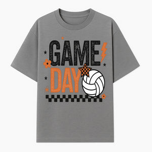 Game Day Volleyball Decor - Orange Black Sports Decor, Team Spirit Wall Art, Volleyball Gifts, Game Day Celebration - T-shirt 1758728334761.jpg