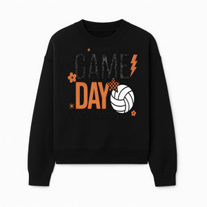 Game Day Volleyball Decor - Orange Black Sports Decor, Team Spirit Wall Art, Volleyball Gifts, Game Day Celebration - Sweatshirt 1758728337168.jpg