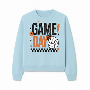 Game Day Volleyball Decor - Orange Black Sports Decor, Team Spirit Wall Art, Volleyball Gifts, Game Day Celebration - Sweatshirt 1758728337686.jpg