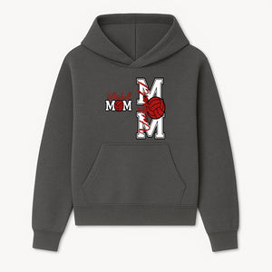 Glitter Volleyball Mom Decal | Stylish Sports Mom Sticker | Perfect Gift for Volleyball Lovers | Red & Black Design - Hoodie 1758728340571.jpg