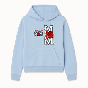 Glitter Volleyball Mom Decal | Stylish Sports Mom Sticker | Perfect Gift for Volleyball Lovers | Red & Black Design - Hoodie 1758728341002.jpg