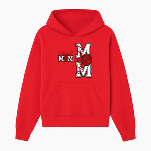 Glitter Volleyball Mom Decal | Stylish Sports Mom Sticker | Perfect Gift for Volleyball Lovers | Red & Black Design - Hoodie 1758728341541.jpg