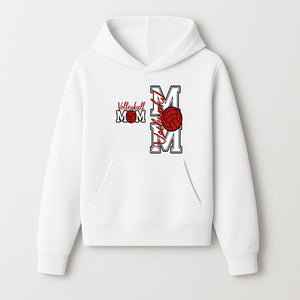 Glitter Volleyball Mom Decal | Stylish Sports Mom Sticker | Perfect Gift for Volleyball Lovers | Red & Black Design - Hoodie 1758728341818.jpg