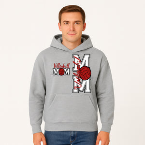 Glitter Volleyball Mom Decal | Stylish Sports Mom Sticker | Perfect Gift for Volleyball Lovers | Red & Black Design - Hoodie 1758728342939.jpg