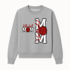 Glitter Volleyball Mom Decal | Stylish Sports Mom Sticker | Perfect Gift for Volleyball Lovers | Red & Black Design - Sweatshirt 1758728345993.jpg