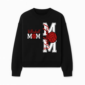 Glitter Volleyball Mom Decal | Stylish Sports Mom Sticker | Perfect Gift for Volleyball Lovers | Red & Black Design - Sweatshirt 1758728346121.jpg