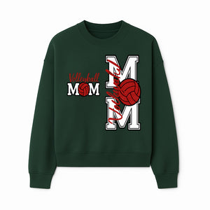 Glitter Volleyball Mom Decal | Stylish Sports Mom Sticker | Perfect Gift for Volleyball Lovers | Red & Black Design - Sweatshirt 1758728346346.jpg