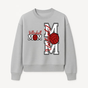 Glitter Volleyball Mom Decal | Stylish Sports Mom Sticker | Perfect Gift for Volleyball Lovers | Red & Black Design - Sweatshirt 1758728346496.jpg