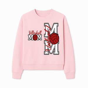 Glitter Volleyball Mom Decal | Stylish Sports Mom Sticker | Perfect Gift for Volleyball Lovers | Red & Black Design - Sweatshirt 1758728346771.jpg