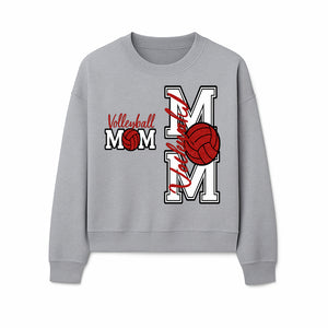 Glitter Volleyball Mom Decal | Stylish Sports Mom Sticker | Perfect Gift for Volleyball Lovers | Red & Black Design - Sweatshirt 1758728347263.jpg