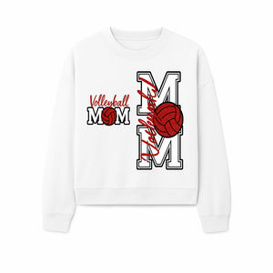 Glitter Volleyball Mom Decal | Stylish Sports Mom Sticker | Perfect Gift for Volleyball Lovers | Red & Black Design - Sweatshirt 1758728347395.jpg