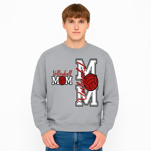 Glitter Volleyball Mom Decal | Stylish Sports Mom Sticker | Perfect Gift for Volleyball Lovers | Red & Black Design - Sweatshirt 1758728348545.jpg