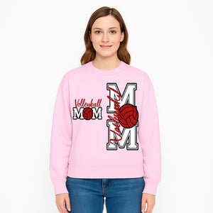 Glitter Volleyball Mom Decal | Stylish Sports Mom Sticker | Perfect Gift for Volleyball Lovers | Red & Black Design - Sweatshirt 1758728348690.jpg