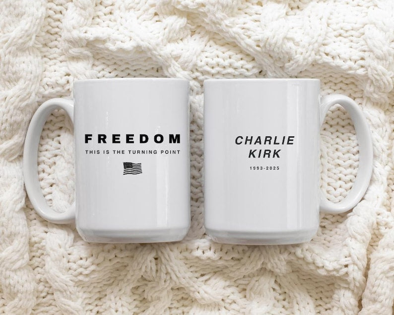 Charlie Kirk Mug Turning Point Usa Coffee Cup Freedom Gift Coffee Mug Justice For Charlie Freedom Of Speech I Am Charlie Kirk Mug Patriotism 1758766969670.jpg