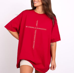 Turning Point Joshua 19 Comfort Colors Shirt Be Strong And Courageous Tee Christian God Shirt Bible Verse Cross Tee Usa Faith Gift 1758769830967.jpg
